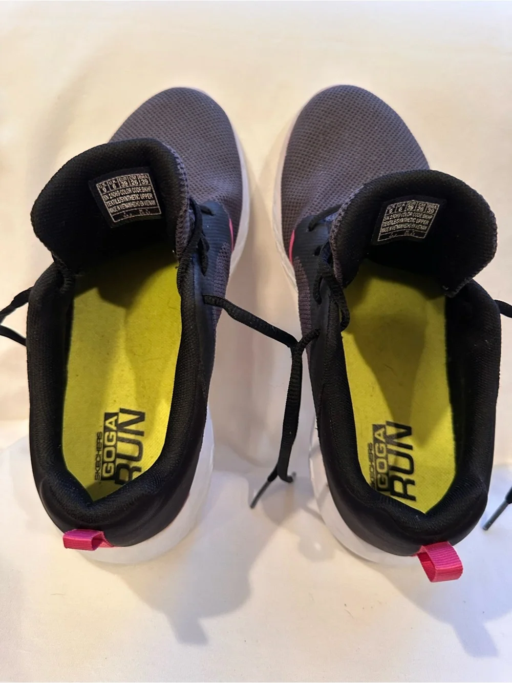 Skechers Women's Athletic Sneakers in Gray with Pink Accents